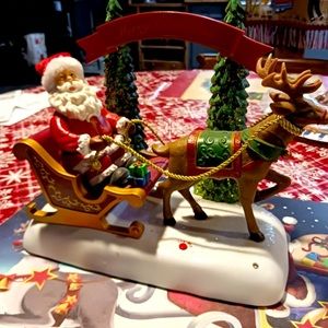 Santa riding on a sleigh